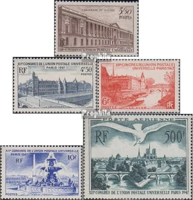 Produktbild von Briefmarken Frankreich 1947 Mi 778-782 (kompl.Ausg.) postfrisch Weltpostverein