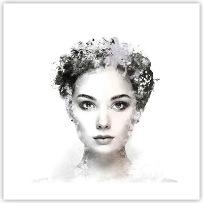 Produktbild von Poster - Poster ohne Rahmen - Schön Frau Gesicht - 40x40 cm - Wand Bild - Wanddeko - Wandbilder - Kunstposter - Wandposter - Bilder - Kunstdruck - Wanddekoration - Wandbild - P2XAC40x40-4949