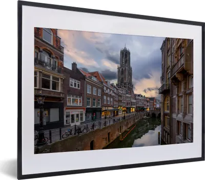 Produktbild von MuchoWow® MuchoWow® Gerahmtes Poster Wolken - Himmel - Domturm 40x30 cm - Poster mit zchwarzem Bilderrahmen - Bilderrahmen - Poster im Rahmen