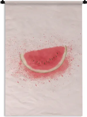 Produktbild von MuchoWow® Wandteppich Wandbehang Wassermelone - Obst - Pastell - Sommer 60x90 cm Tapisserie Dekoration Wandtuch - Foto-Teppich - Abwaschbar