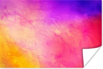 Produktbild von MuchoWow® Poster Aquarell - Gelb - Lila - Rosa 30x20 cm - Plakate - Print