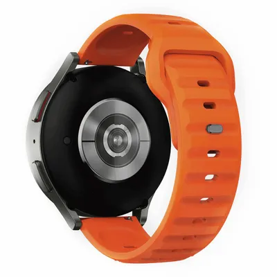 Produktbild von FFO2World Outdoor-Silikonarmband 20 mm – Für Samsung Galaxy Watch 7/6/5/4/3/1, Active, FE, Gear Sport – Orange