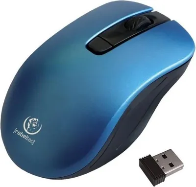 Produktbild von Rebeltec STAR Blue kabellose optische Maus 800-1600 DPI 4 Tasten blau