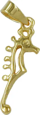 Produktbild von Anhänger Halsschmuck, Seepferdchen, glänzend, 375 Gold Gelbgold