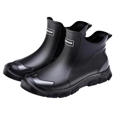 Produktbild von Regenstiefel Outdoor Rutschfeste Regenschuhe Schwarz Größe: 45
