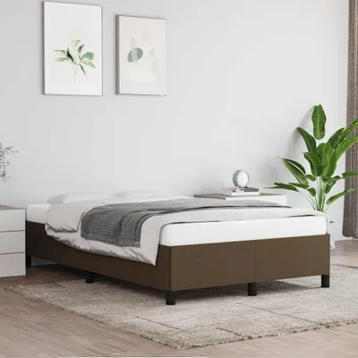Obrázek produktu pro Rám postele bez matrace tmavě hnědý 120x190 cm látka