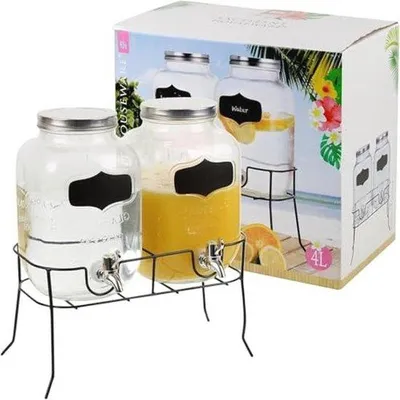 Produktbild von Glas Getränkespender mit Zapfhahn - 3,5 Liter