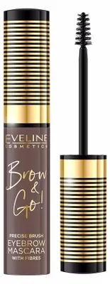 Obrázek produktu pro Eveline Cosmetics Brow & Go! Řasenka na obočí se zhušťujícími vlákny 05 Taupe, 6 ml