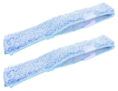Produktbild von 2 Ersatz-Mikrofaserbezüge für Fensterabzieher, 35 cm, waschbar, wiederverwendbar, Glasreinigung