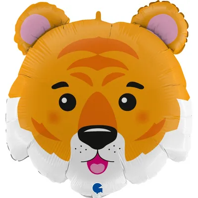 Produktbild von 22" Folienballon "Tiger Kopf" | 71 cm