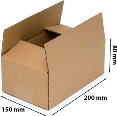 Image de Carton pliable 200 x 150 x 80 mm (extérieur) B320