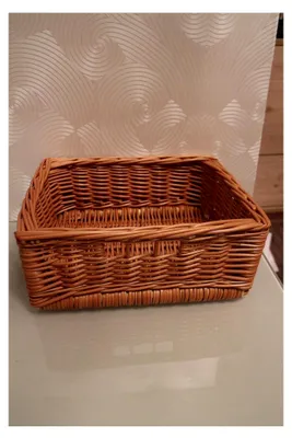 Produktbild von Aufbewahrungskörbe aus Weide, Aufbewahrungsbox, Schrankkörbe, Regalkörbe, Schrankkorb (32x25cm)