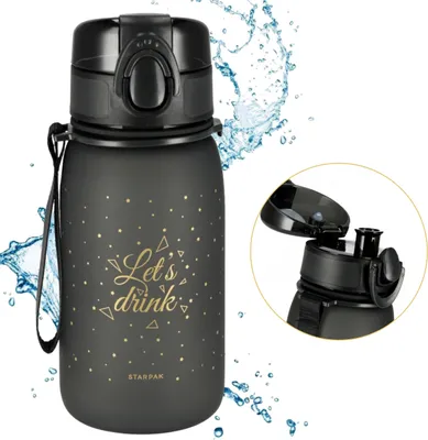 Produktbild von Graue Trinkflasche mit Mundstück, Wasserflasche, Kunststoff 400 ml