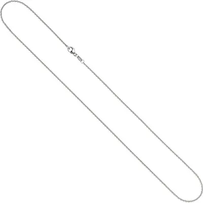 Produktbild von 1,3mm Rundankerkette Halskette Kette Platinkette Halsschmuck aus 950 Platin 42cm