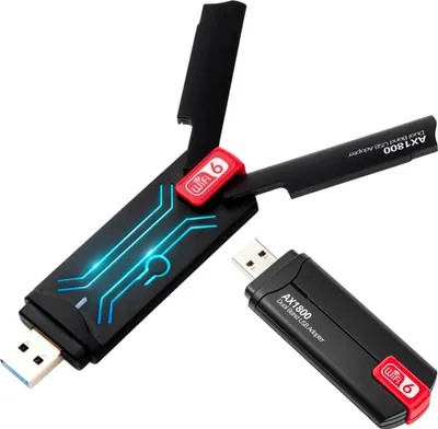 Produktbild von Externer WI-FI Netzwerk Adapter USB WiFi 6 AX 1800Mbps 2.4GHz 5GHz