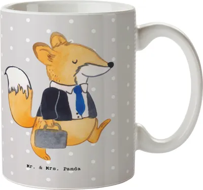 Produktbild von Mr. & Mrs. Panda Tasse Anwalt Herz - Grau Pastell - Geschenk, Pott, Office, Kaffeebecher, Jurist, Becher, Anwaltskanzlei, Kaffeetasse, keramik