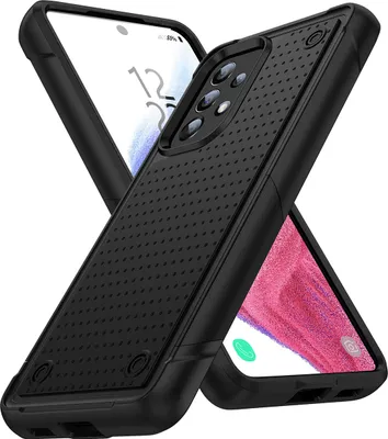 Produktbild von Für Samsung Galaxy A53 5G Hülle Militärqualität Stoßfest Hybrid 2 in 1 Hart PC Weich TPU Handyhülle Schwarz