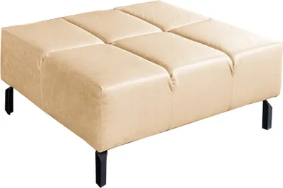 Produktbild von KAWOLA Polsterhocker NELSON Hockerbank Leder beige