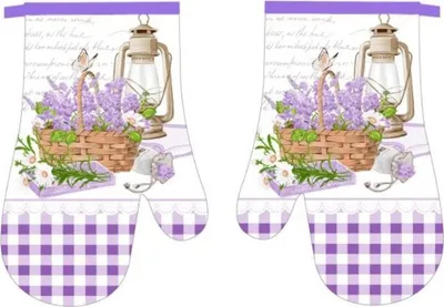 Immagine prodotto di Guanti da forno, guanti da cucina con magnete Lavanda Lavanda