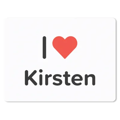 Produktbild von MuchoWow® Mauspad Mousepad Ich liebe - Kirsten - Mädchen 23x19 cm - Mousepads - Maus Mat - Pad - Mausunterlage - Schreibtischunterlage - Mauspad