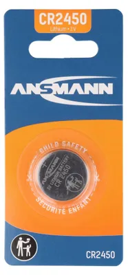 Produktbild von Ansmann Lithium Knopfzelle CR2450, 3 Volt