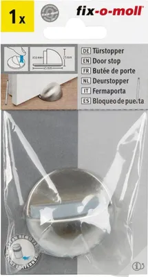 Produktbild von fix-o-moll Türstopper Metall Ø45xH 25,selbstkl,pol Inhalt: 1