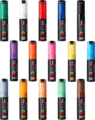 Productafbeelding van Verfmarker met brede punt - 15 stuks