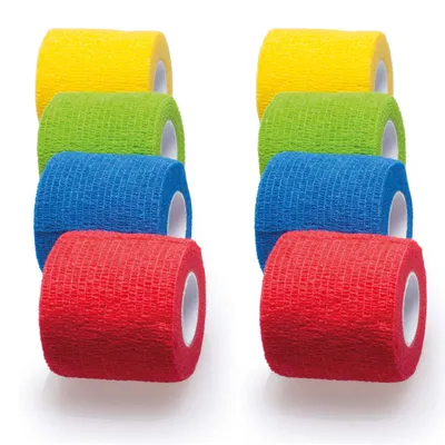 Produktbild von 8er Set Selbsthaftende Bandage | Elastische Haftbandagen Fixierverband | Flexible Bandage Selbsthaftend