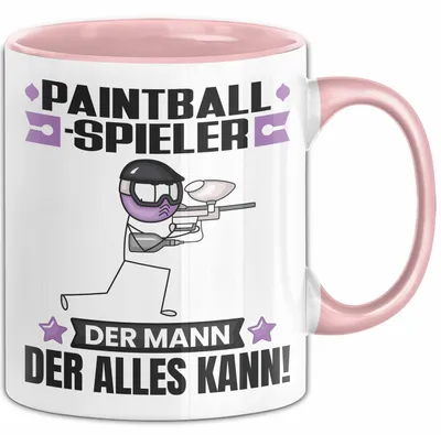 Produktbild von Paintballspieler Tasse Geschenk für Paintballspieler Der Mann Der Alles Kann Geschenkidee zum Geburtstag (Rosa)