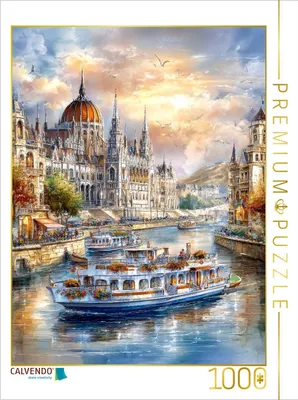 Produktbild von CALVENDO Puzzle Budapest - Parlamentsgebäude | 1000 Teile Lege-Größe 64x48cm Foto-Puzzle für glückliche Stunden