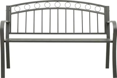 Produktbild von vidaXL Gartenbank Grau 120 cm Stahl