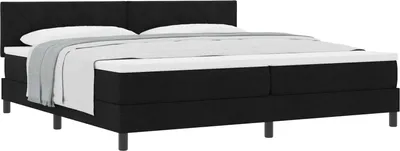 Obrázok produktu pre Posteľ s pružinovým rámom Čierny 200 x 200 cm látka
