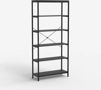 Immagine prodotto di Libreria a muro stile industriale minimalista in metallo nero Murat