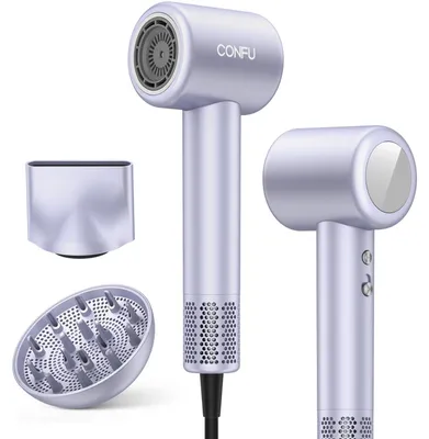 Obrázok produktu pre Fén 1500W, 110000 otáčok za minútu, ionizátor, rýchly sušič, 200 miliónov negatívnych iónov, ľahký, tichý, fén, svetlá fialová farba