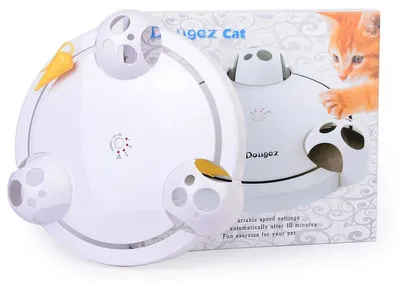 Produktbild von Automatisches Katzenspielzeug, interaktiv rotierend, Anti-Stress Beschäftigung für Katzen, ABS Material, 3 Modi, rutschfest, für Wohnungskatzen