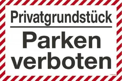 Produktbild von Parkschild - Privatgrundstück - Parken verboten - 308634 - 30 x 20 cm