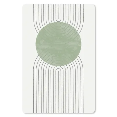 Produktbild von MuchoWow® Mauspad Mousepad Linien - Kreis - Grün - Abstrakt 18x27 cm - Mousepads - Maus Mat - Pad - Mausunterlage