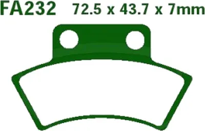 Produktbild von Bremsbeläge Hinterrad für Polaris Trail Boss 350 4WD Baujahr 1990-1992 Bremsklotz von EBC - Neu