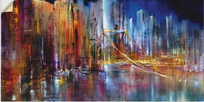 Produktbild von ARTland Wandbild, selbstklebend Stadtansicht I Größe: 60x30 cm