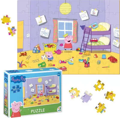 Obrázok produktu pre DODO Puzzle Peppa Pig: Hraky v izbe 60 dielikov