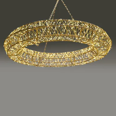 Productafbeelding van ACA 3D kerstverlichting met koperdraad-ringmotief, 12480 LED's, warm wit licht, IP44, 220–240 V, ketting 70 cm + haak 5 m, transformator X05128801535