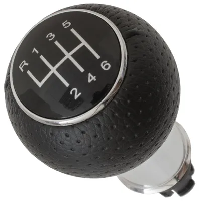 Image de Audi A3 8P 03-12 Pommeau de levier de vitesses NOIR + CHROME 6 VITESSES