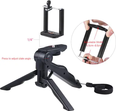 Image de Mini support de trépied Stabilisateur de main avec clip pour smartphone pour iPhone 7 Plus/7/6/6 Plus/6s/ pour Samsung Galaxy S7/S6