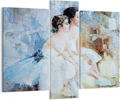 Produktbild von Bild auf Leinwand - Leinwandbild - Balletttänzer tanzen - 95x80cm - Wand Bild - Wanddeko - Leinwanddruck - Bilder - Kunstdruck - Wanddekoration - Leinwand bilder - Wandkunst - CB95x80-3767