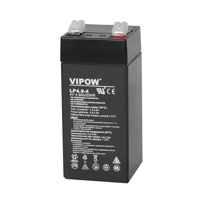 Zdjęcie produktu dla Vipow BAT0271 Akumulator żelowy 4 V, 4,9 Ah