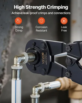 Produktbild von PEX Rohr Presszange - Crimpzange für Aluminium-Verbundrohr - Einzelbacke TH12 TH16 TH20 TH26 TH32 - Für Rohrfittings - Mit Transportkoffer