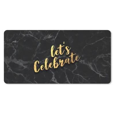 Produktbild von MuchoWow® Mauspad Mousepad Zitat - Party - Gold - Marmor 60x30 cm - Mousepads - Maus Mat - Pad - Mausunterlage - Nachhaltig