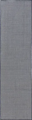 Produktbild von benuta In- & Outdoor Teppich Lou Blau 70x200 cm Teppich Wohnzimmer Outdoorteppich Rechteckig Muster Modern Kurzflor Skandinavisch