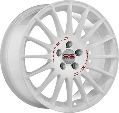 Produktbild von ALUFELGE OZ Racing SUPERTURISMO WRC 7x17 4x108 ET 42 RACE WHITE RED LETTERING