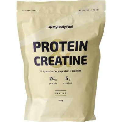 Produktbild von MyBodyFuel Whey Protein und Kreatin 1000 g Vanille – Proteinpulver mit Kreatin-Monohydrat, Proteinshake